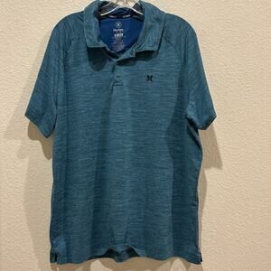 Hurley Men’s Polo Shirt Aqua Blue Size XL￼